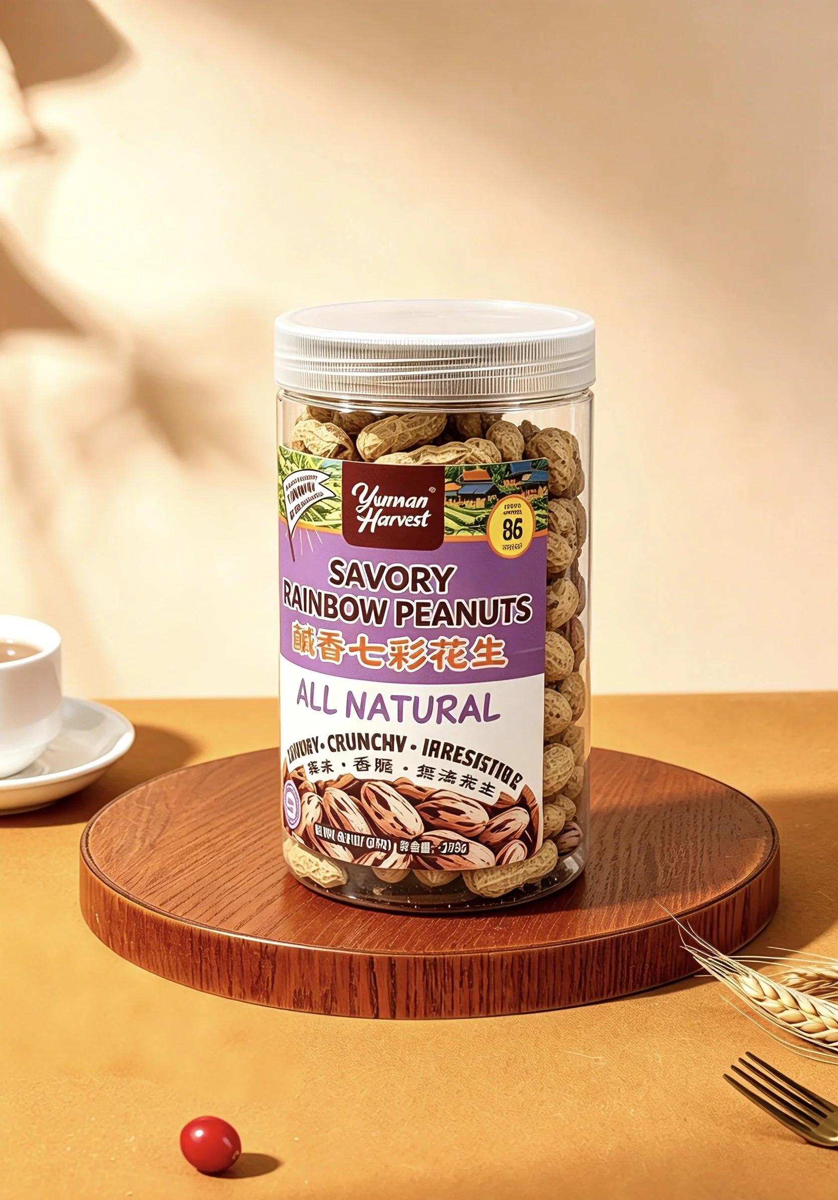 Savory Rainbow Peanuts (in shell)  咸香七彩花生