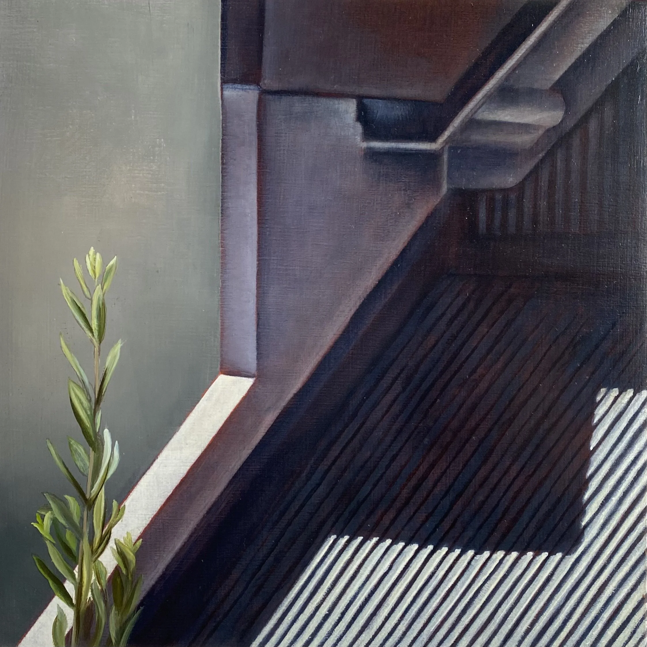 Thresholds (Recess), 2025 oil on panel, 300 x 300 mm.