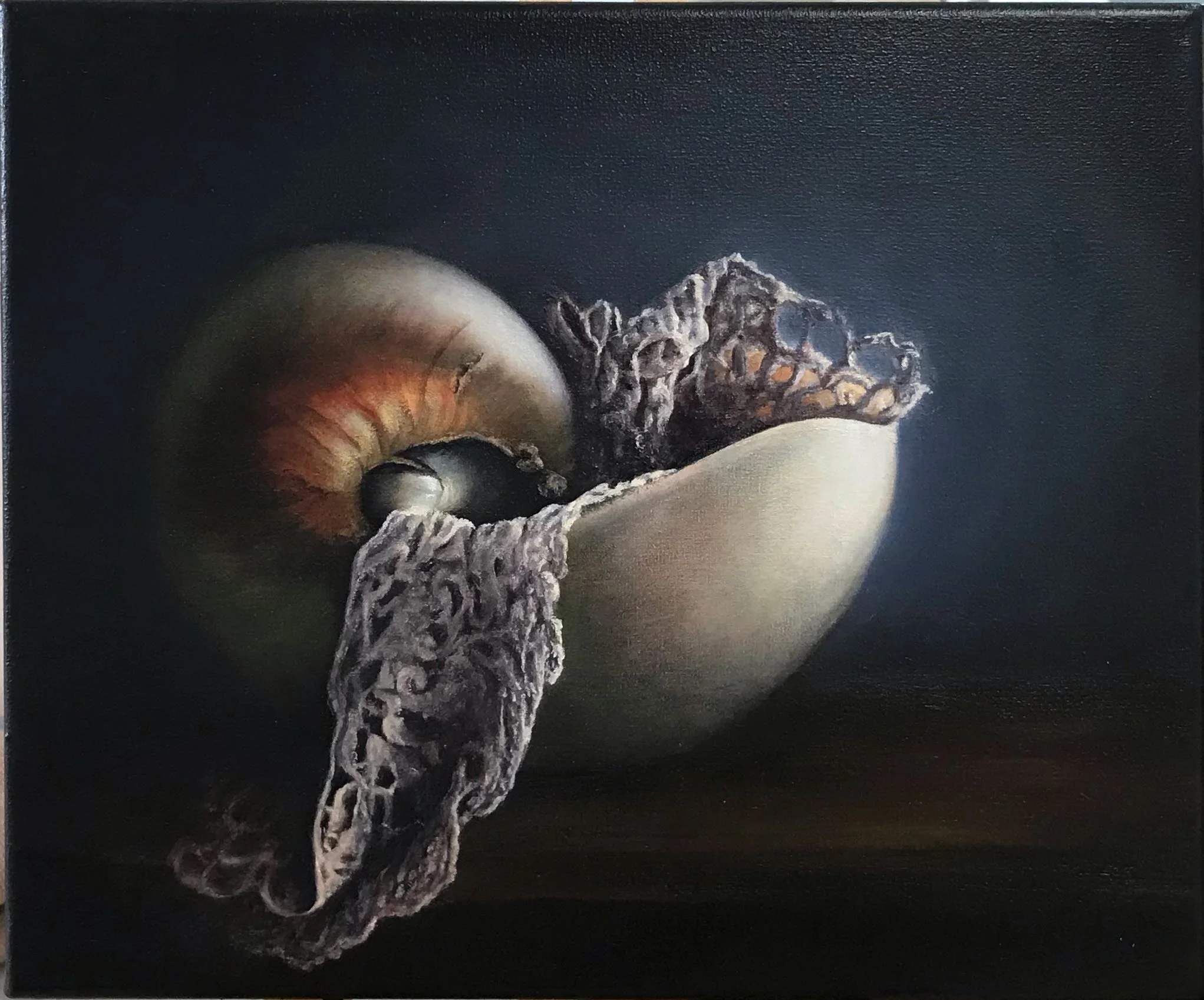 The Return, 2021, oil on linen, 300 x 250 mm. Private collection.