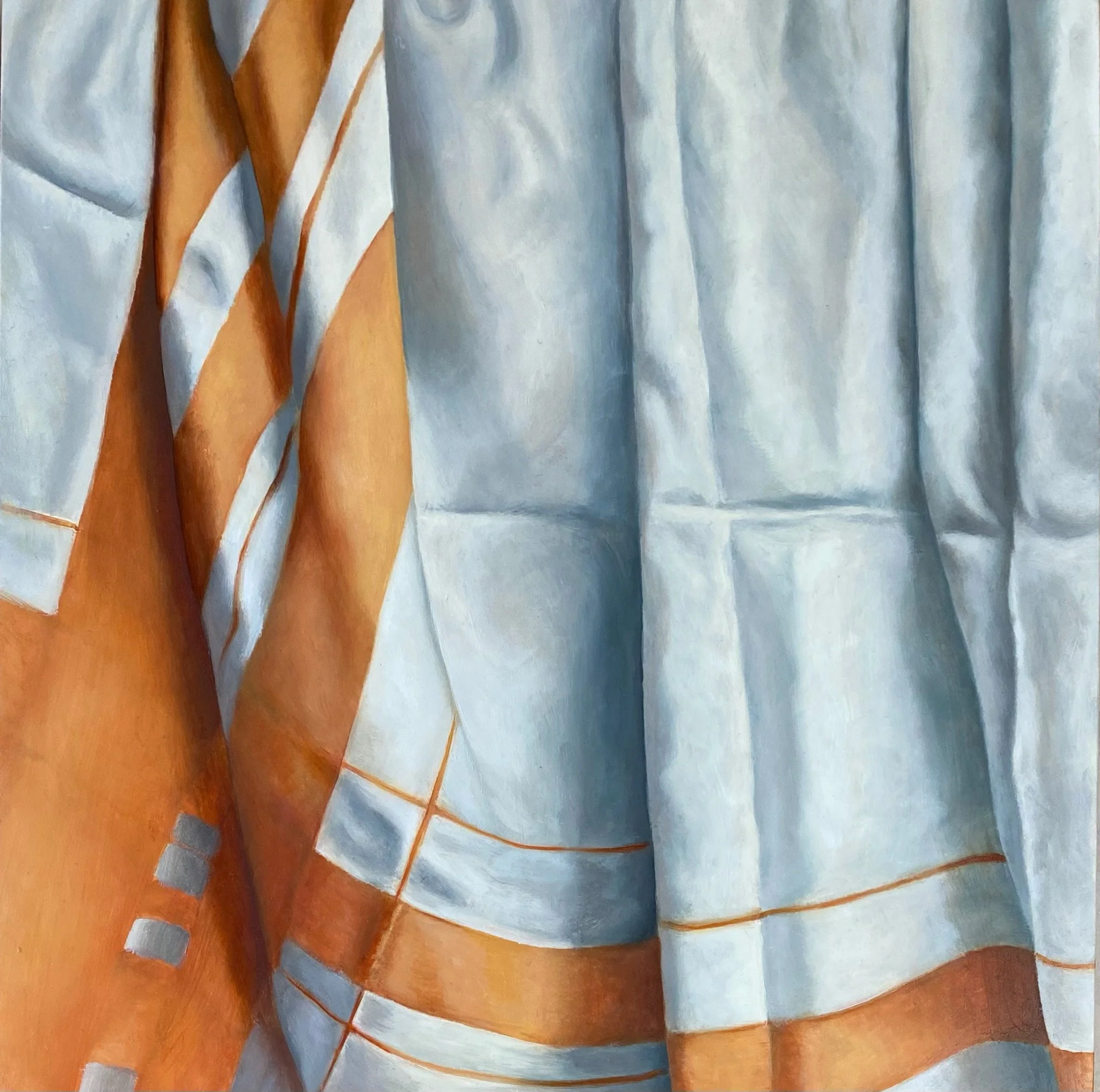 Recollections - Damask I, 2024, oil on panel, 305 x 305 mm.