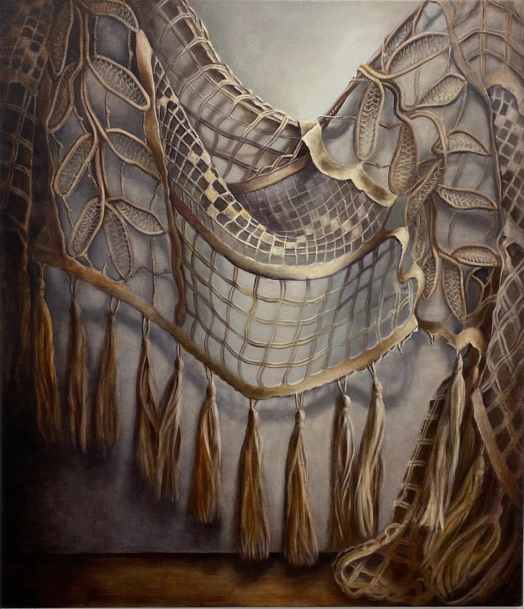 Light Remembered - Rideau de Café II, oil on linen, 700 x 600 mm.