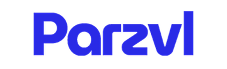 Blue text spelling 'Parzvl' on a white background