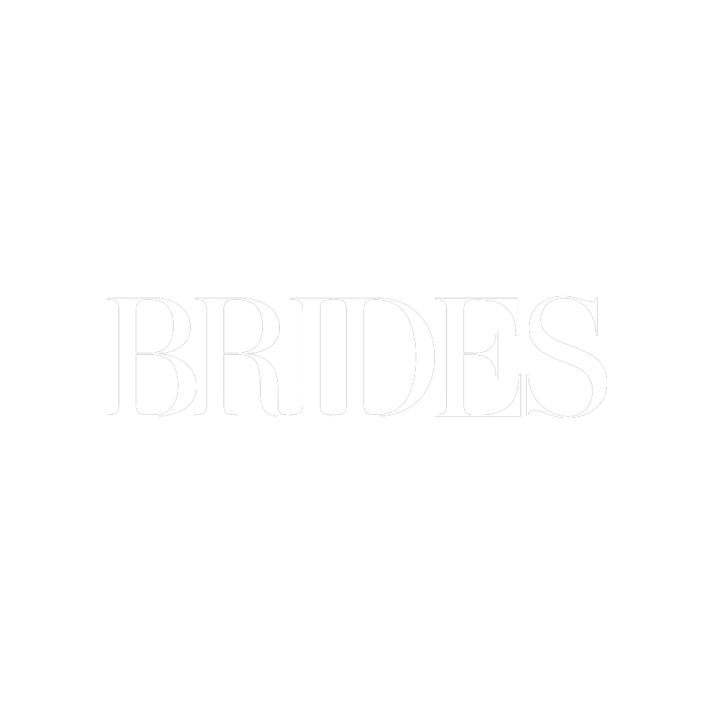 Black background with the word "BRIDES" in large white letters.