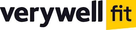 Logo with the words 'verywell fit' in black and yellow.