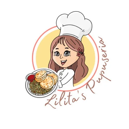 Cartoon girl dressed as a chef holding a plate of food, with the text "Lilit's Pastry" written beside her.