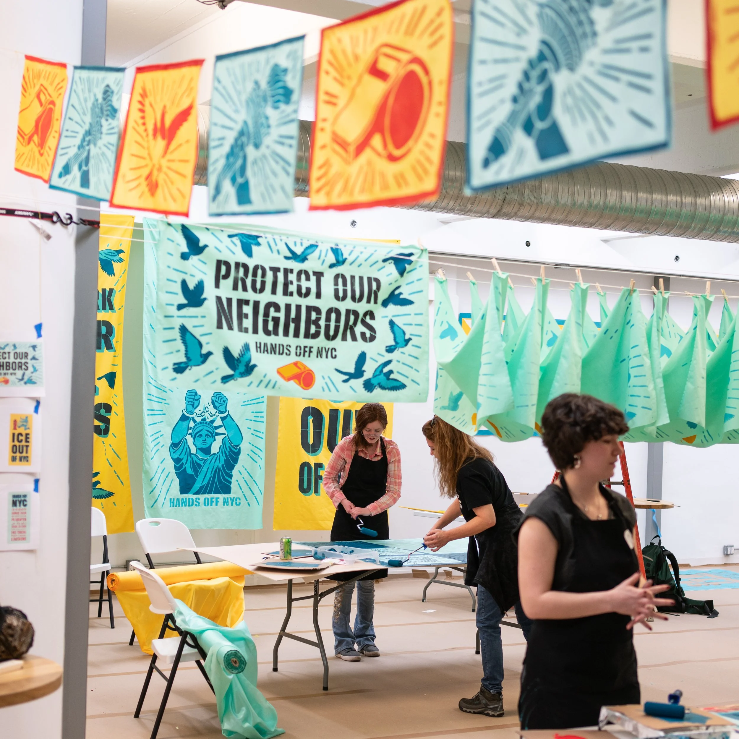 Hands Off Our Vote! Community Art Build