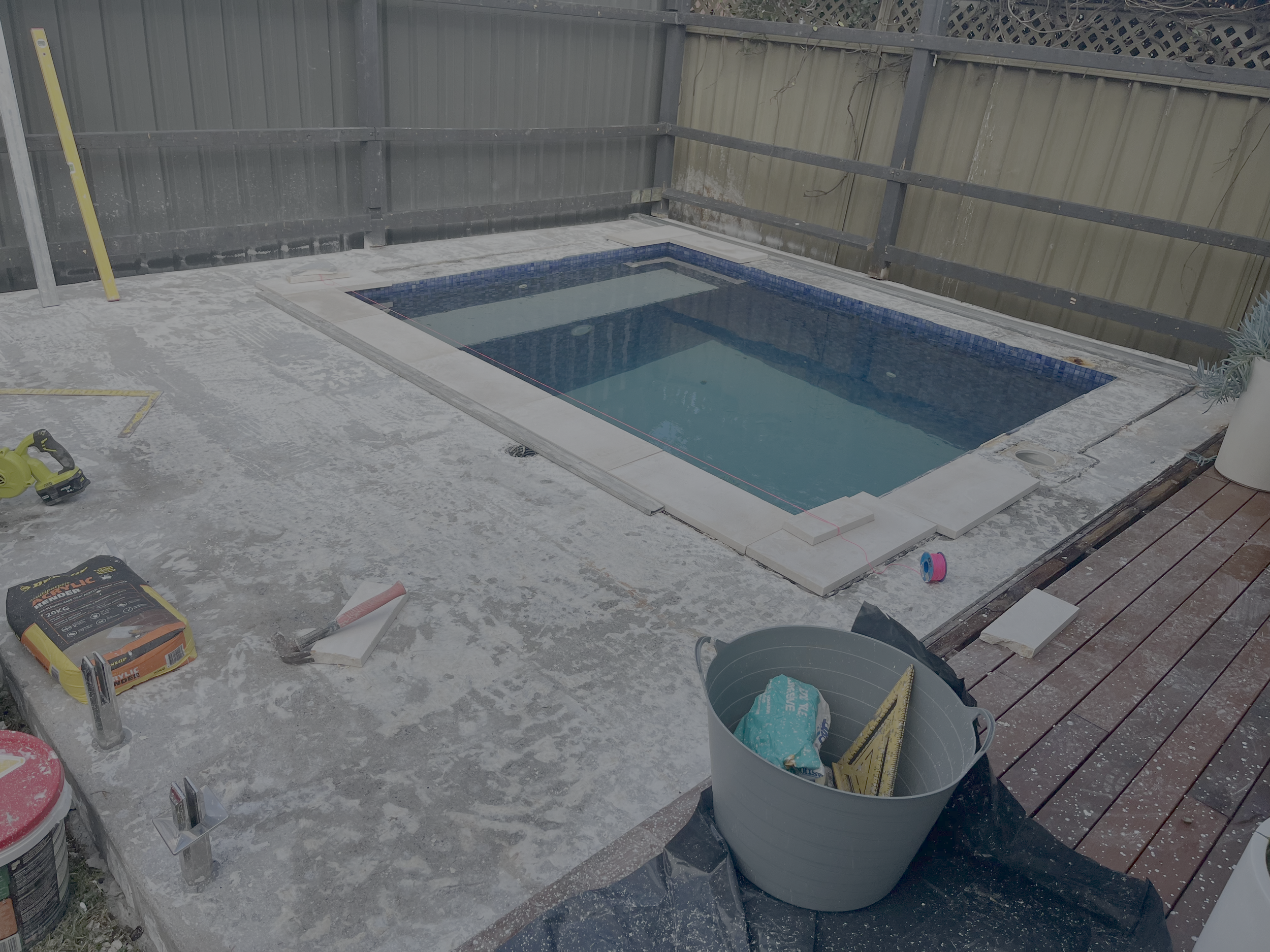 tile delamination pool