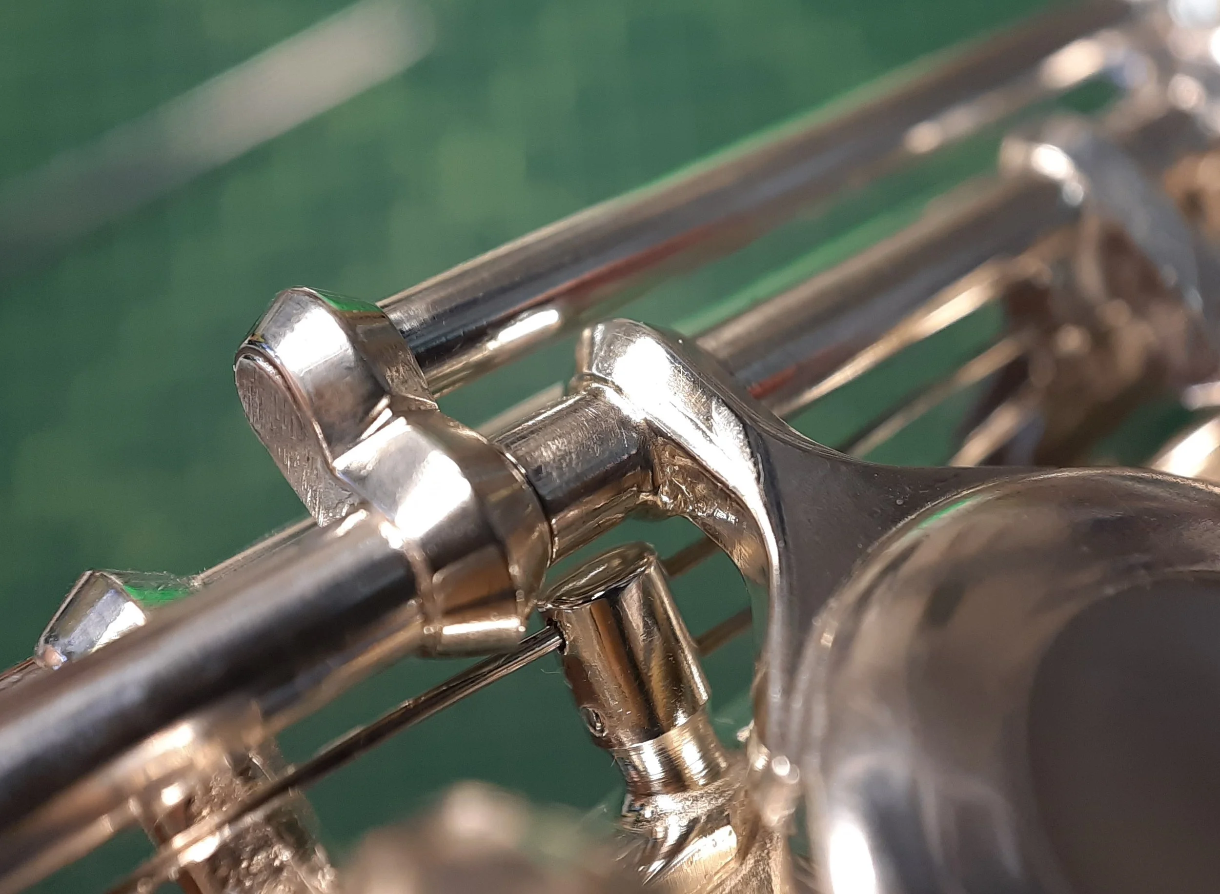 Cracked flute key repaired