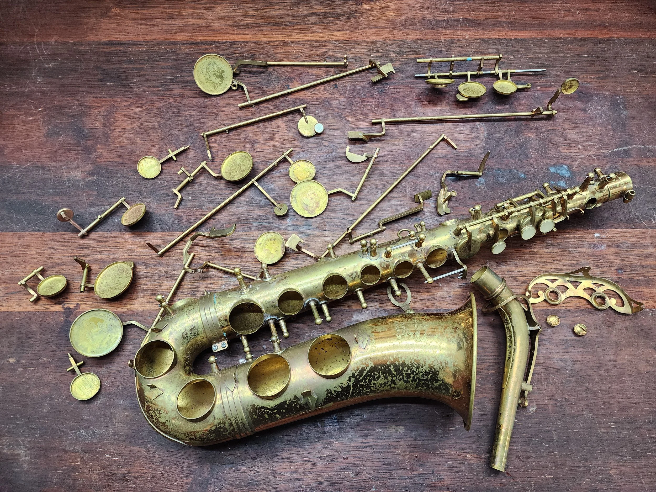 Alto saxophone after cleaning
