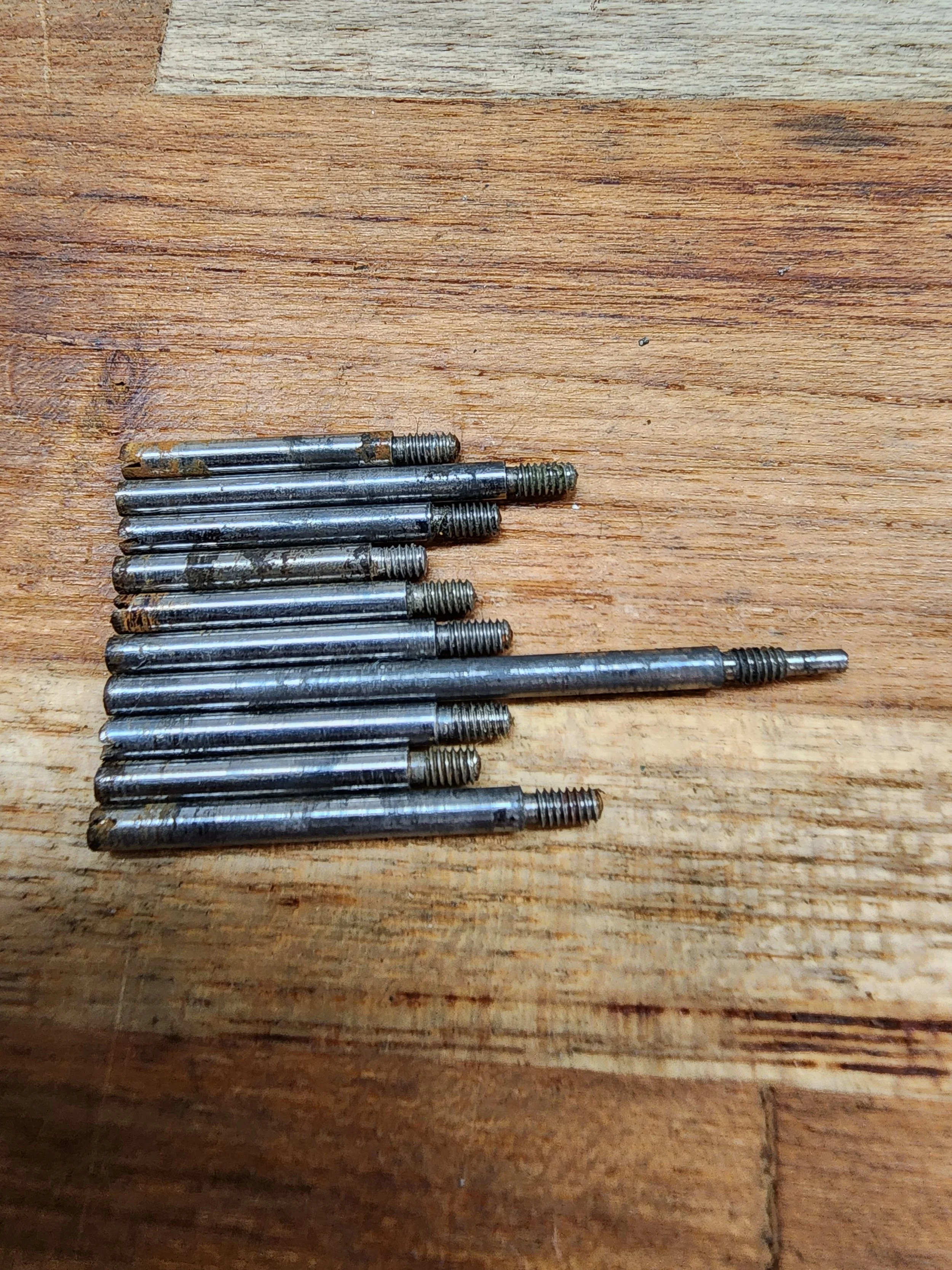 Rusted keywork rods
