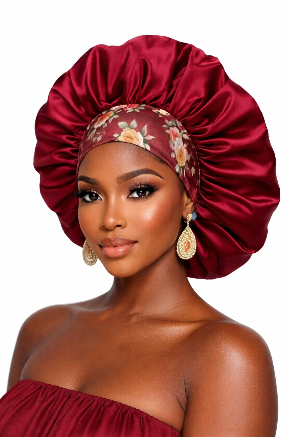 Satin Floral Bonnet