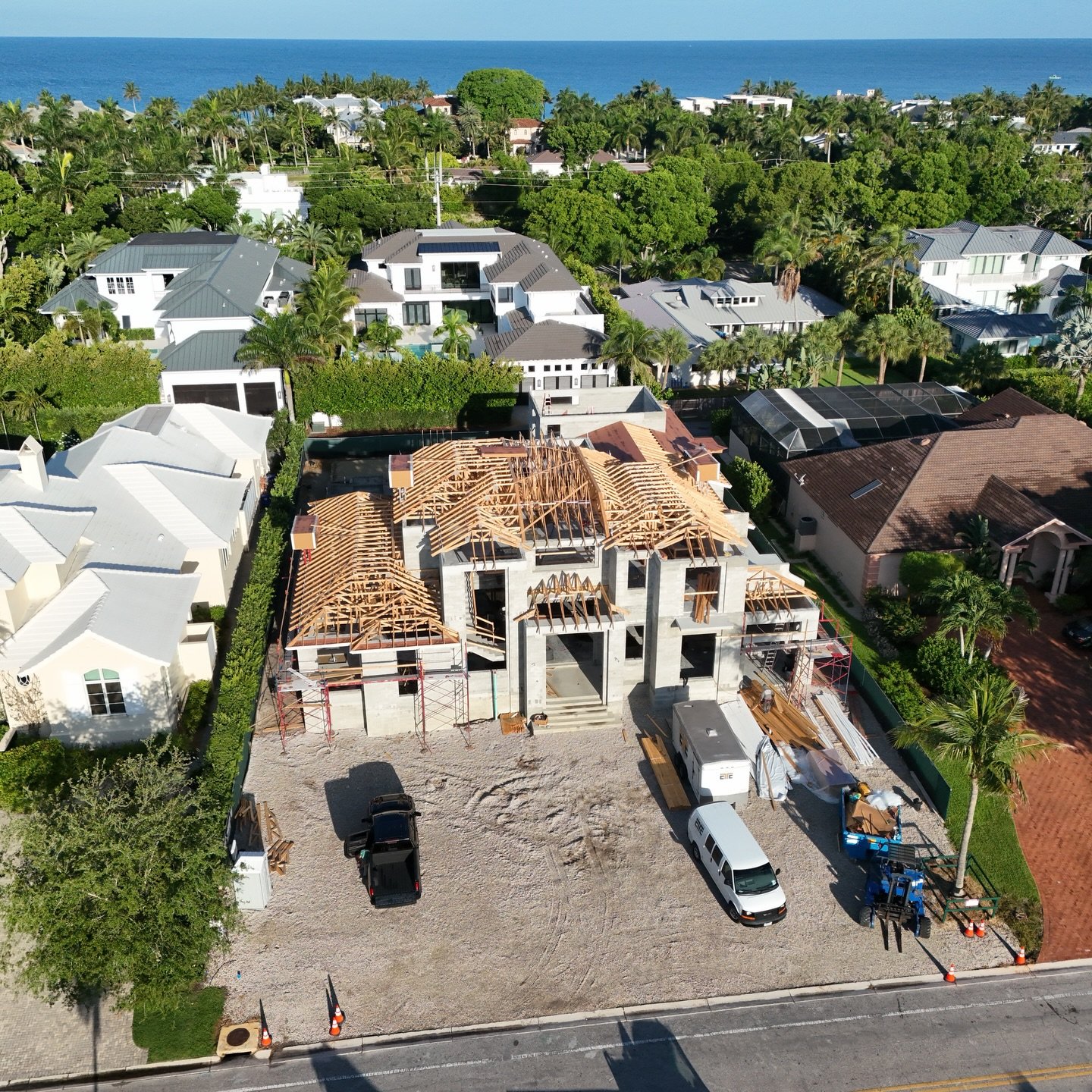 Happy Monday!! Trusses going up and looking amazing on our 7,200 sq ft custom home located at 1650 3rd St South now available. Built by BBA Development. Contact us for more info.