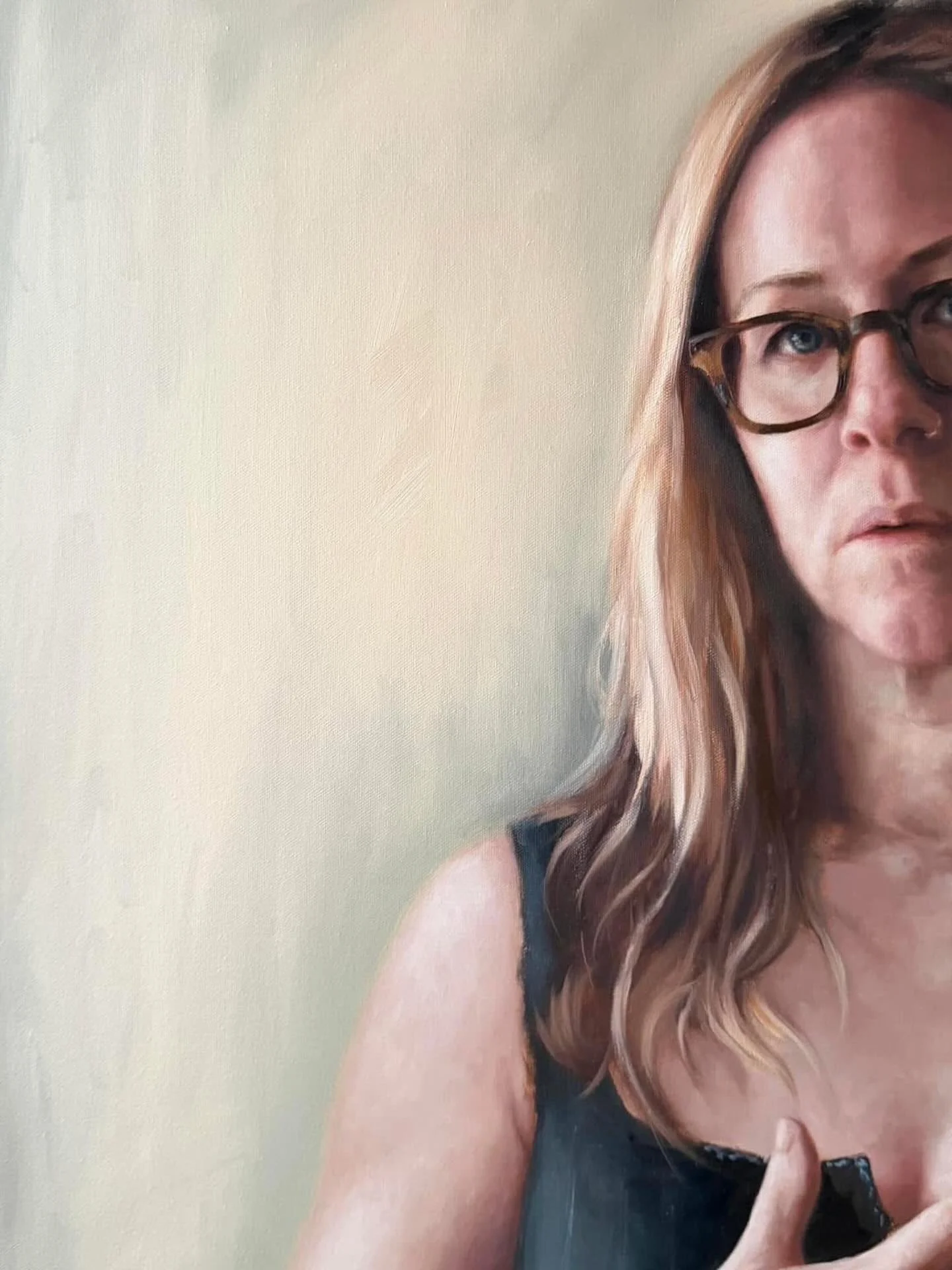 Lauren Rudolph &mdash; Self Portrait 
A fragment of presence in process.
Detail from a larger work.

@laurenhr artist and curator ⭐️ 

Volition art @daciagallery 

Opening Reception
Saturday, April 18th
6 pm &ndash; 9 pm

Love that lingers inside you