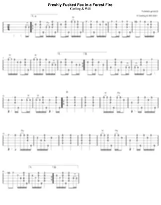 Freshly Fucked Fox in a Forest Fire Banjo Tab