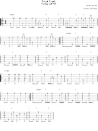 Black Creek Banjo Tab