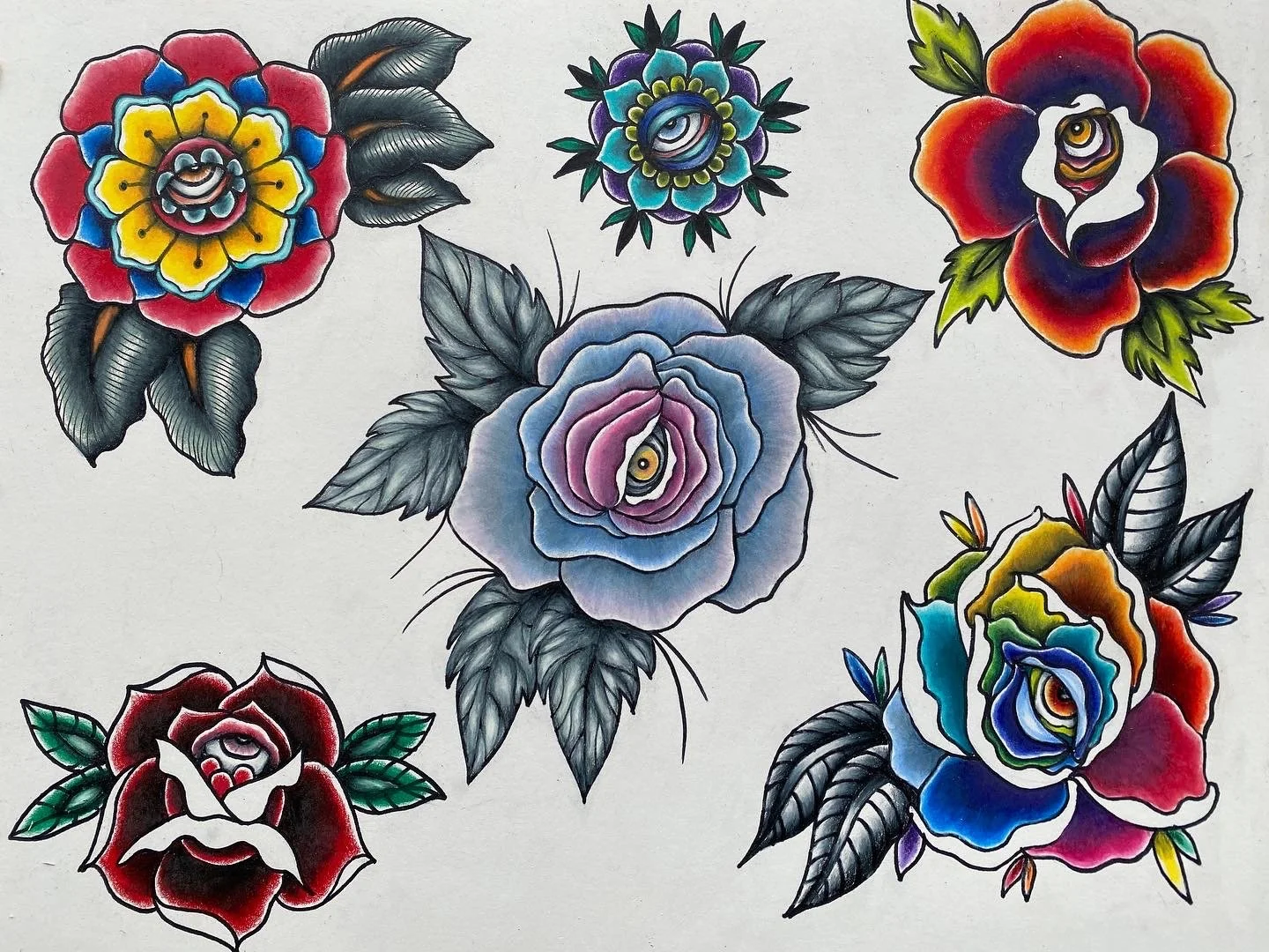 "Flash page" colored pencil and ink on bristol board 11x14"