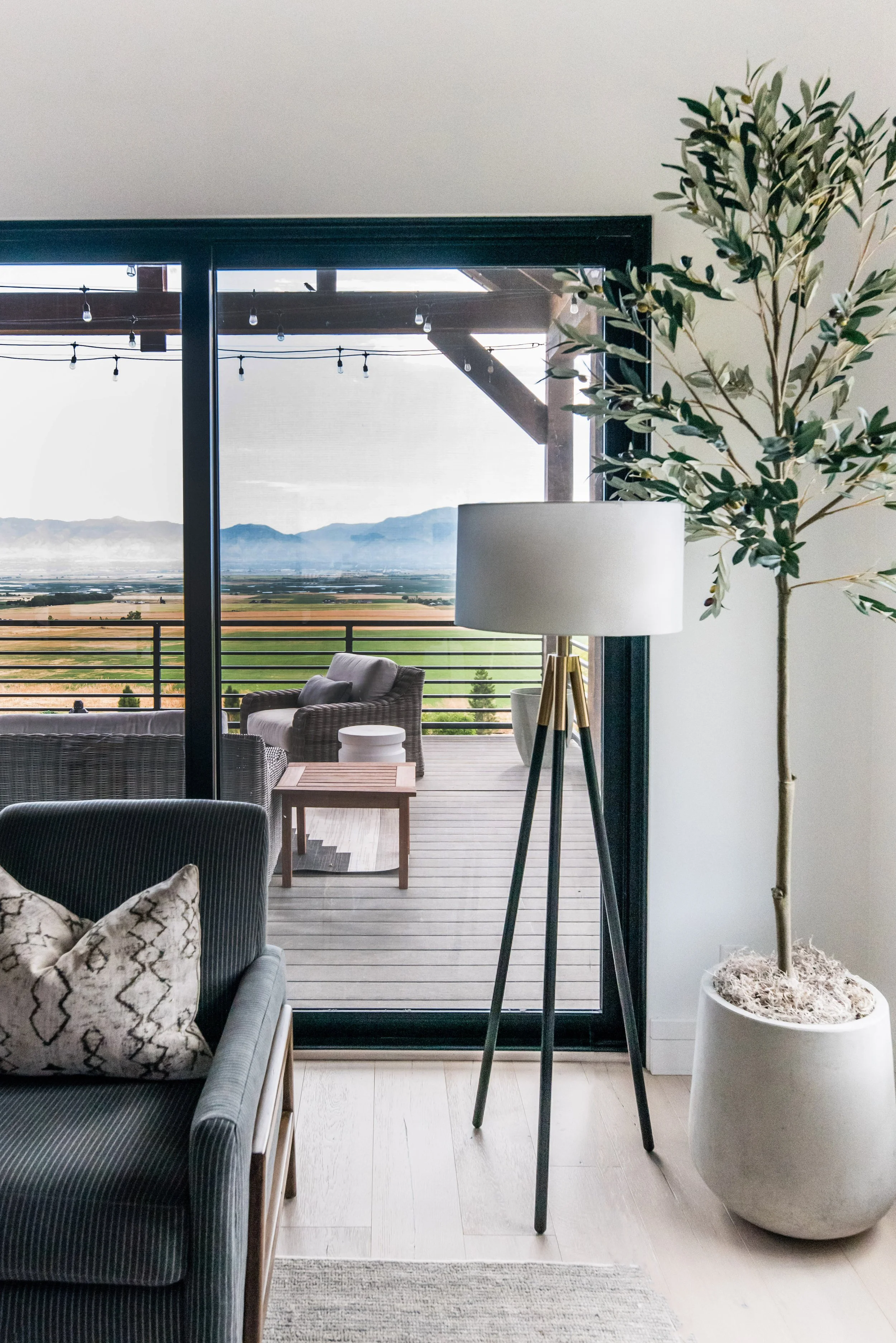 Living room filled with natural daylight and beautiful views