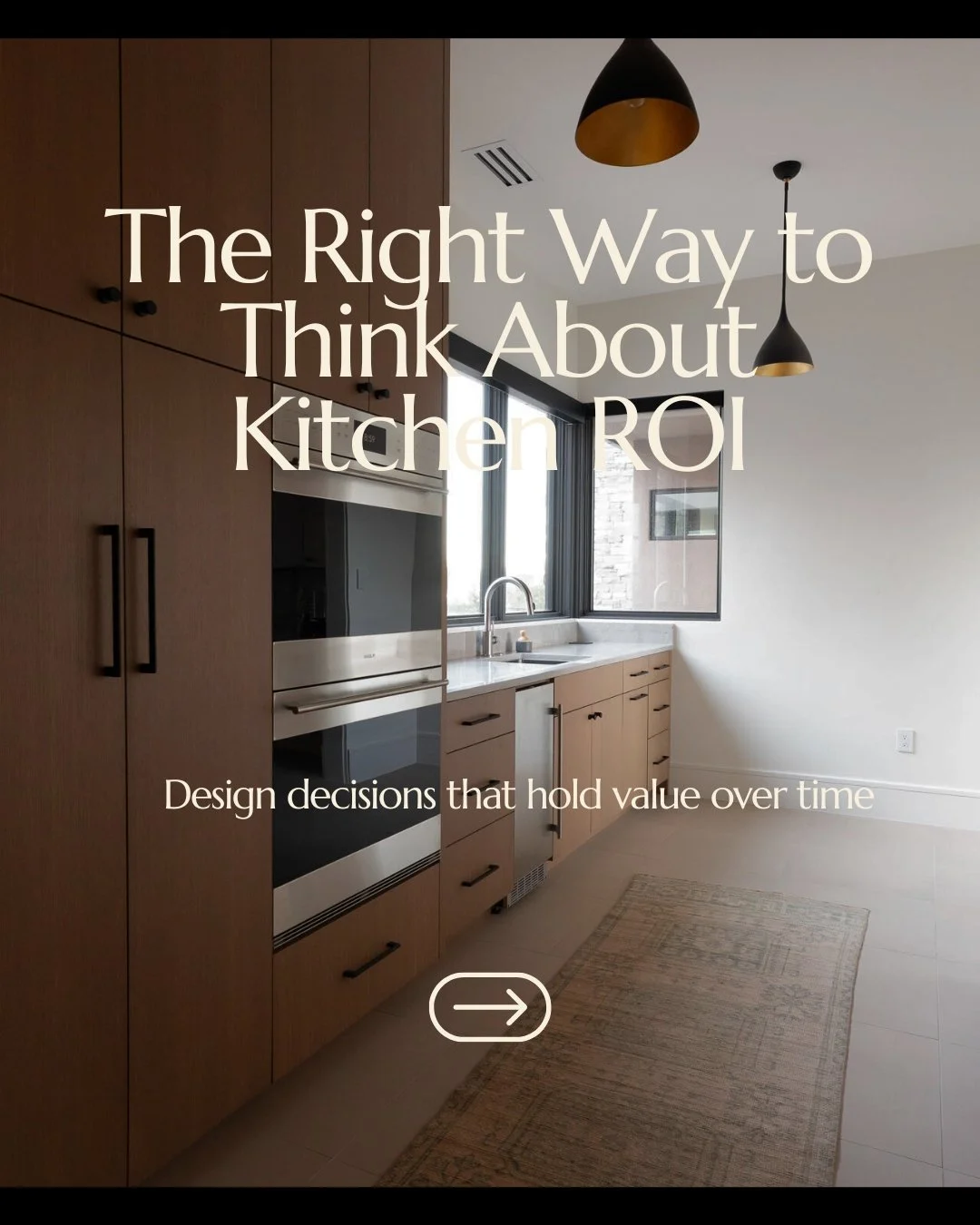 When people talk about ROI in a kitchen, the conversation often focuses on resale value.

But the real value of a kitchen comes from thoughtful design decisions.

A well-planned layout.
Lighting that supports how the space is used.
Materials that age