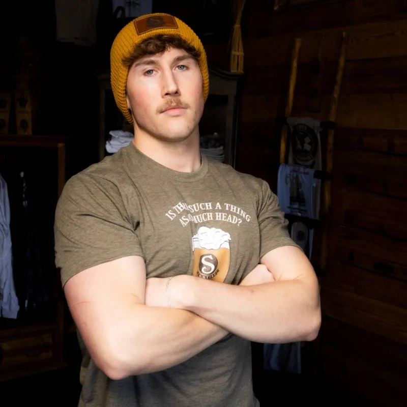 Faux Patch Waffle Beanie + Too Much Head T-Shirt.jpg