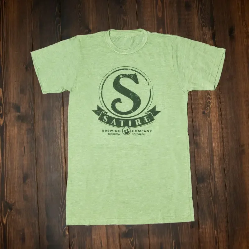 Green-satire-brewing-company-logo-tshirt