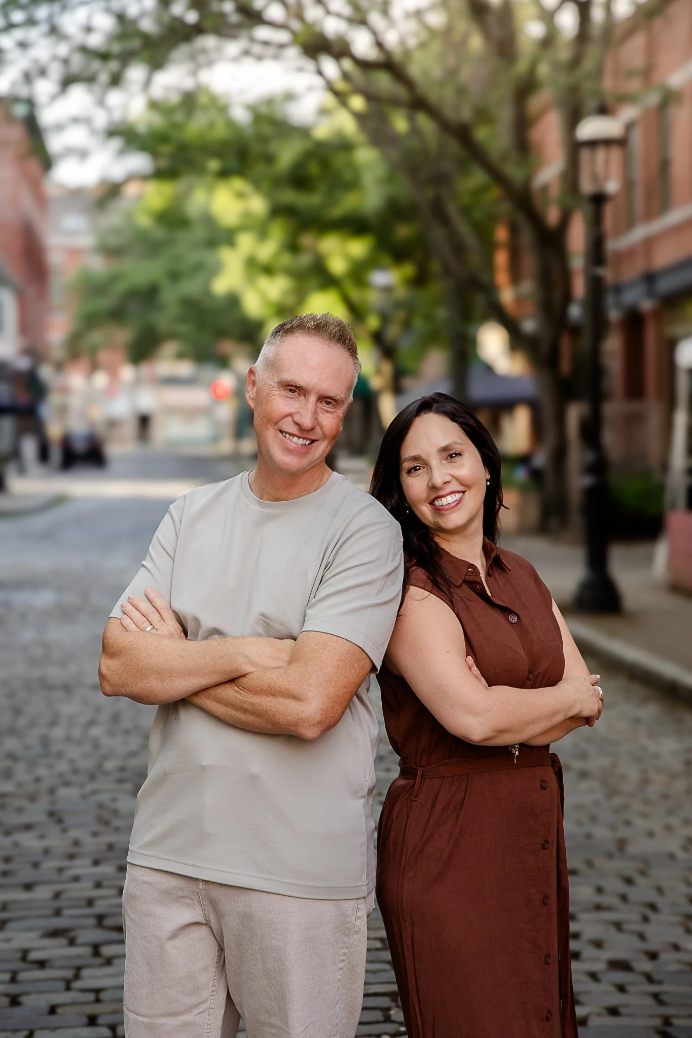 Greater Boston branding photography for entrepreneur with city background