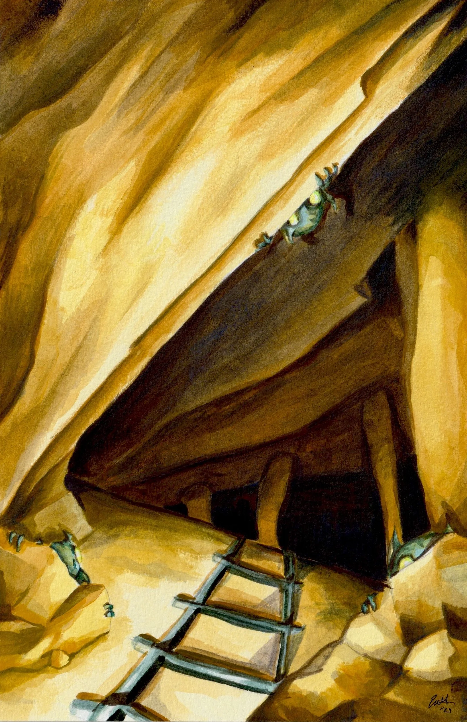 Tommyknockers, gouache, 2024