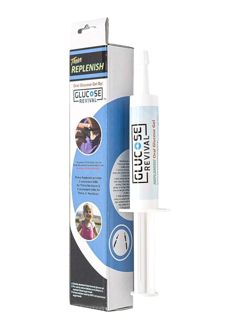 Replenish Oral Glucose Gel Necklace Refill for Adults or Children (Pink Starburst)