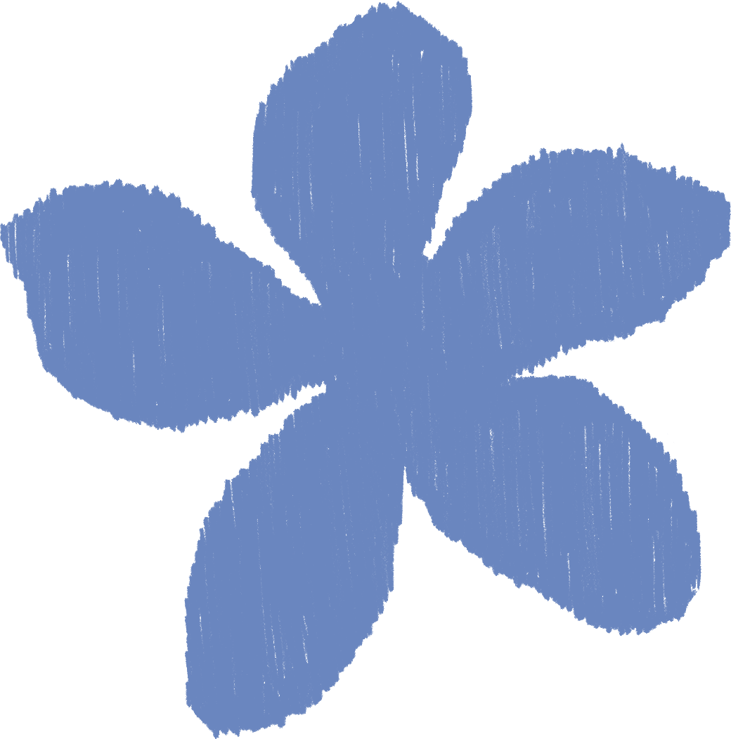 A blue circle with a white silhouette of a cartoon dog in a sitting position, facing slightly to the right. The dog has a happy expression with its tongue sticking out.