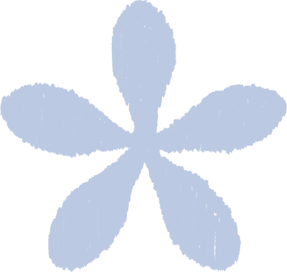 A light blue flower with six petals on a black background.