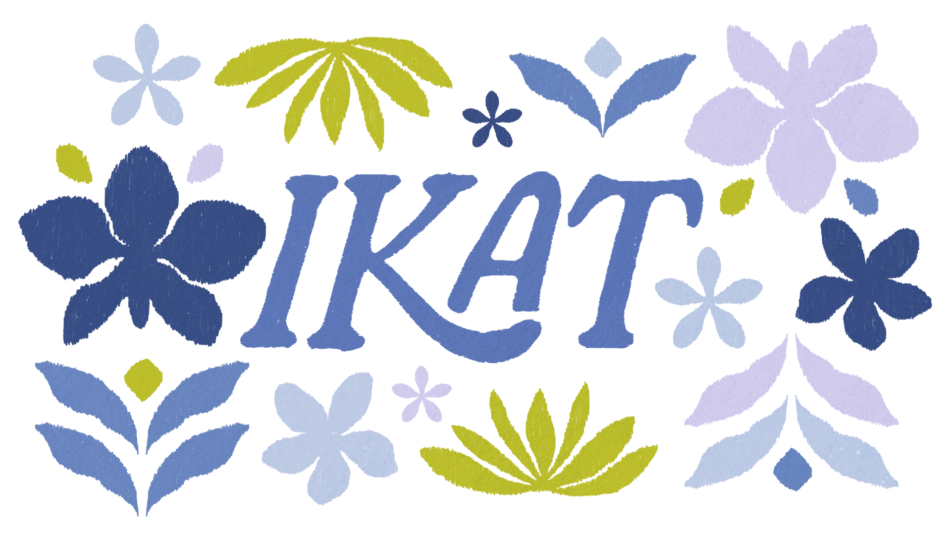 Colorful floral and leaf designs surrounding the word 'Aloha' written in a stylized font.
