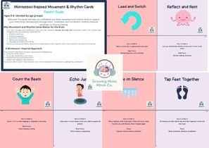 Montessori Movement and Rhythm Cards | Music Activities for Kids Ages 0-8 | Brain Development & Homeschool Enrichment
