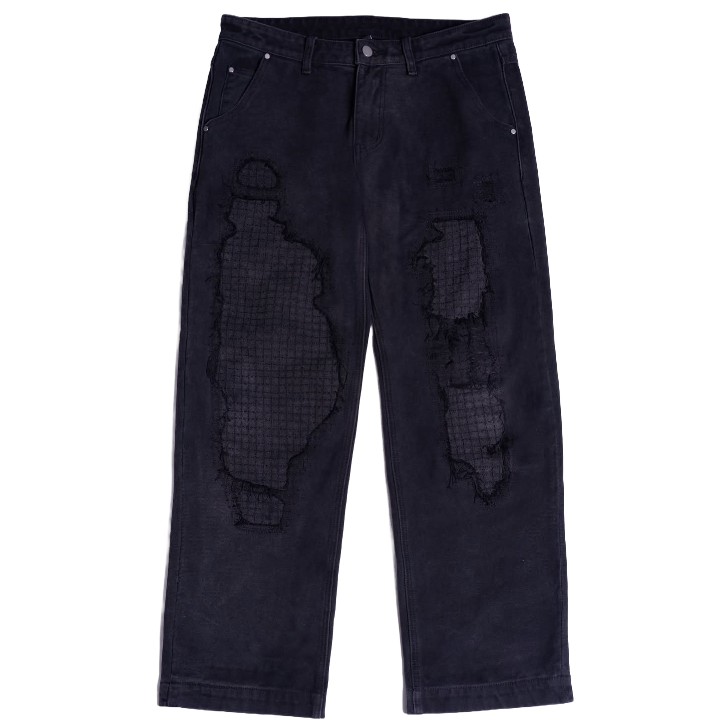 Vincent Corp. Canvas Repair Jeans Black
