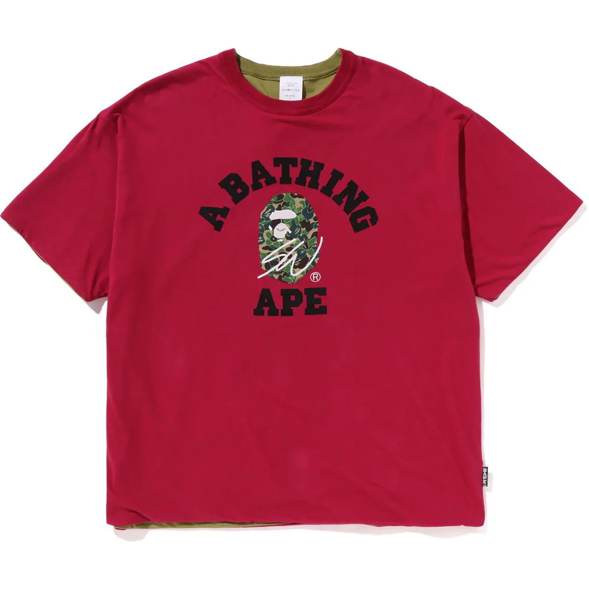 BAPE x Sean Wotherspoon Reversible College Tee Magenta