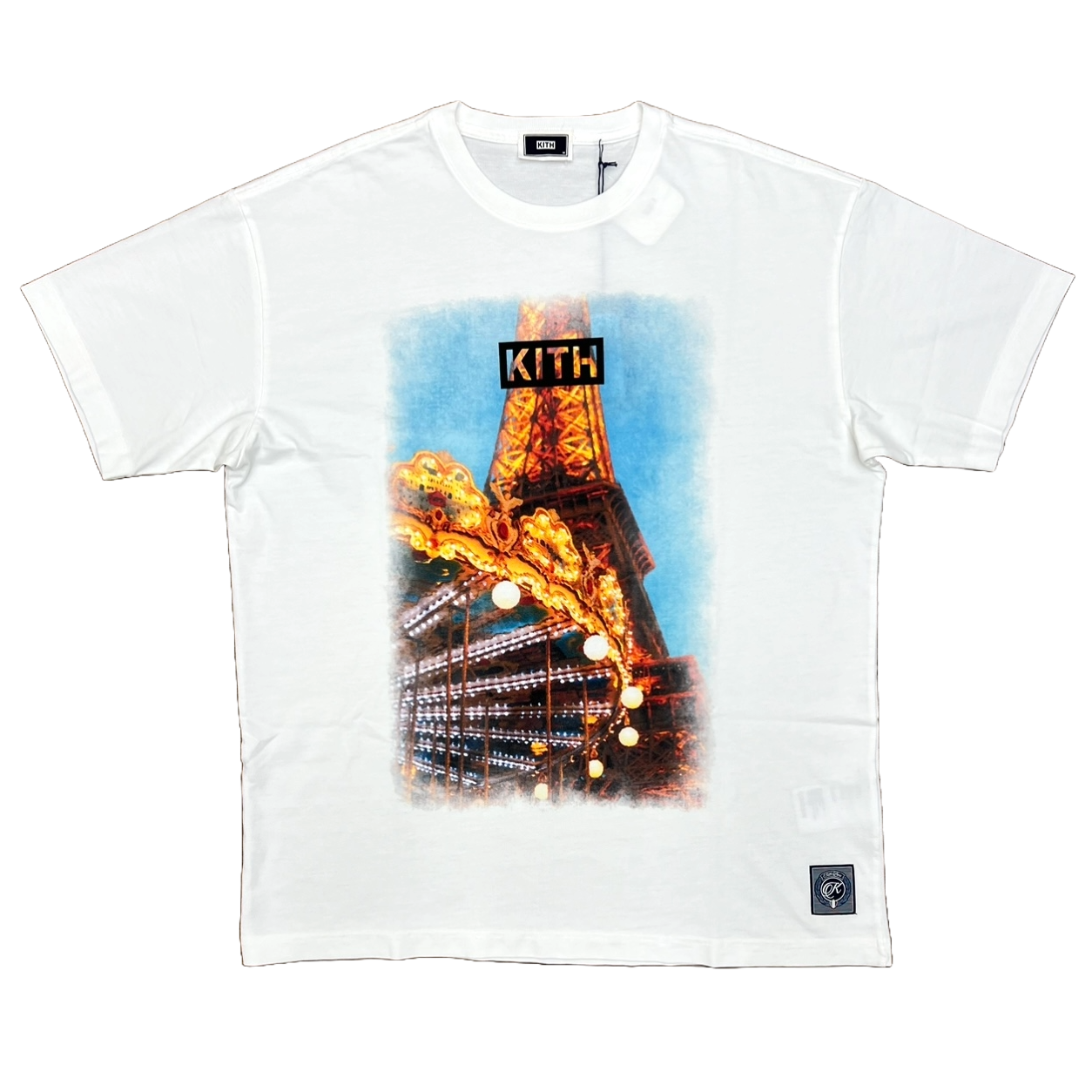 Kith Paris Exclusive Eiffel Tower Lights Vintage Tee White