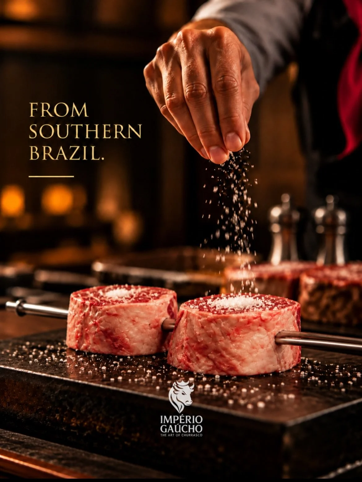 🇺🇸 A tradition shaped by fire.

Born in Southern Brazil, churrasco carries generations of tradition, craftsmanship, and the art of gathering around the table.

A heritage that transcends borders.

The Art of Churrasco.

&nbsp;***

🇧🇷Uma tradi&cce
