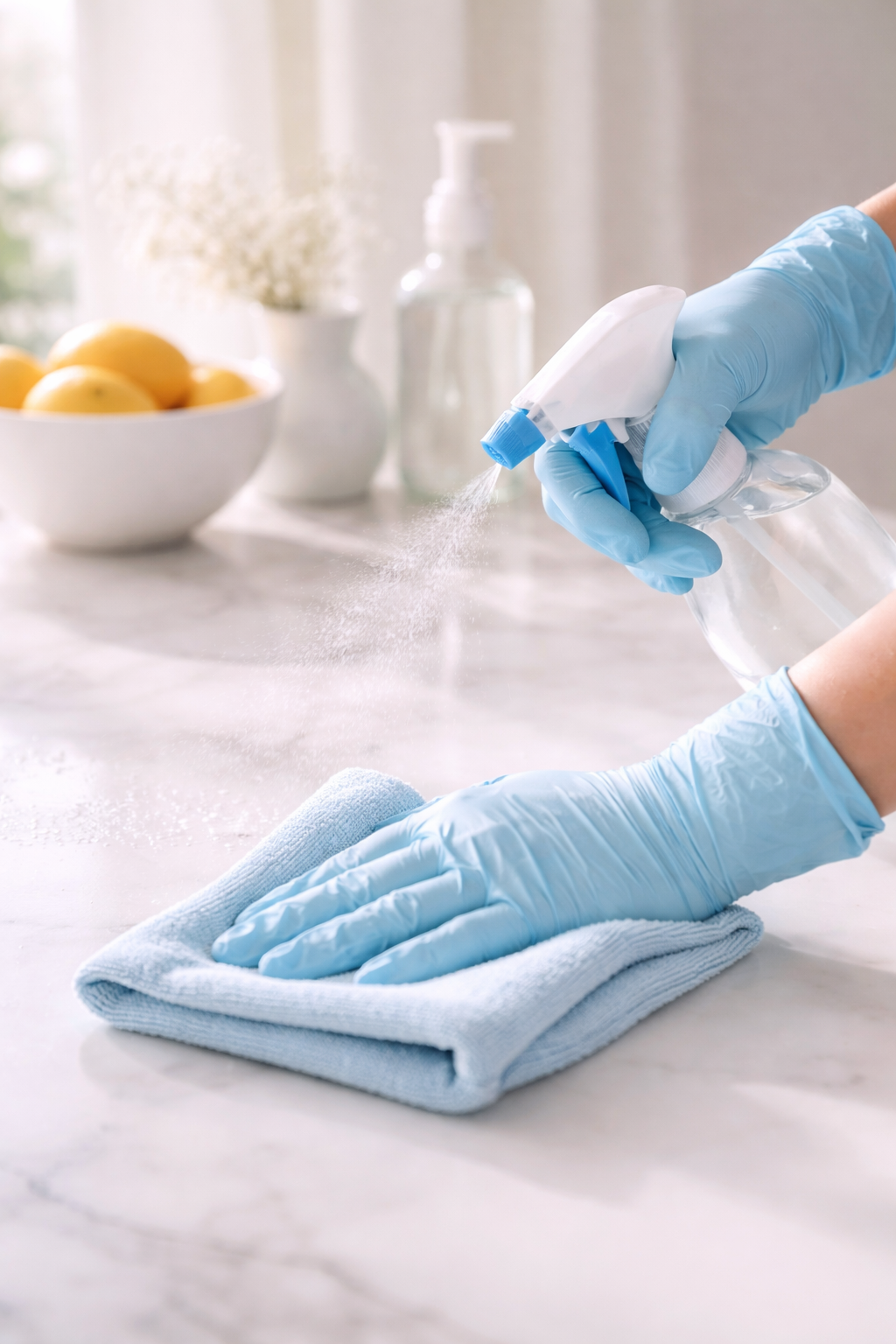 Family-owned cleaning company staff performing detailed house cleaning in Baltimore, Maryland.