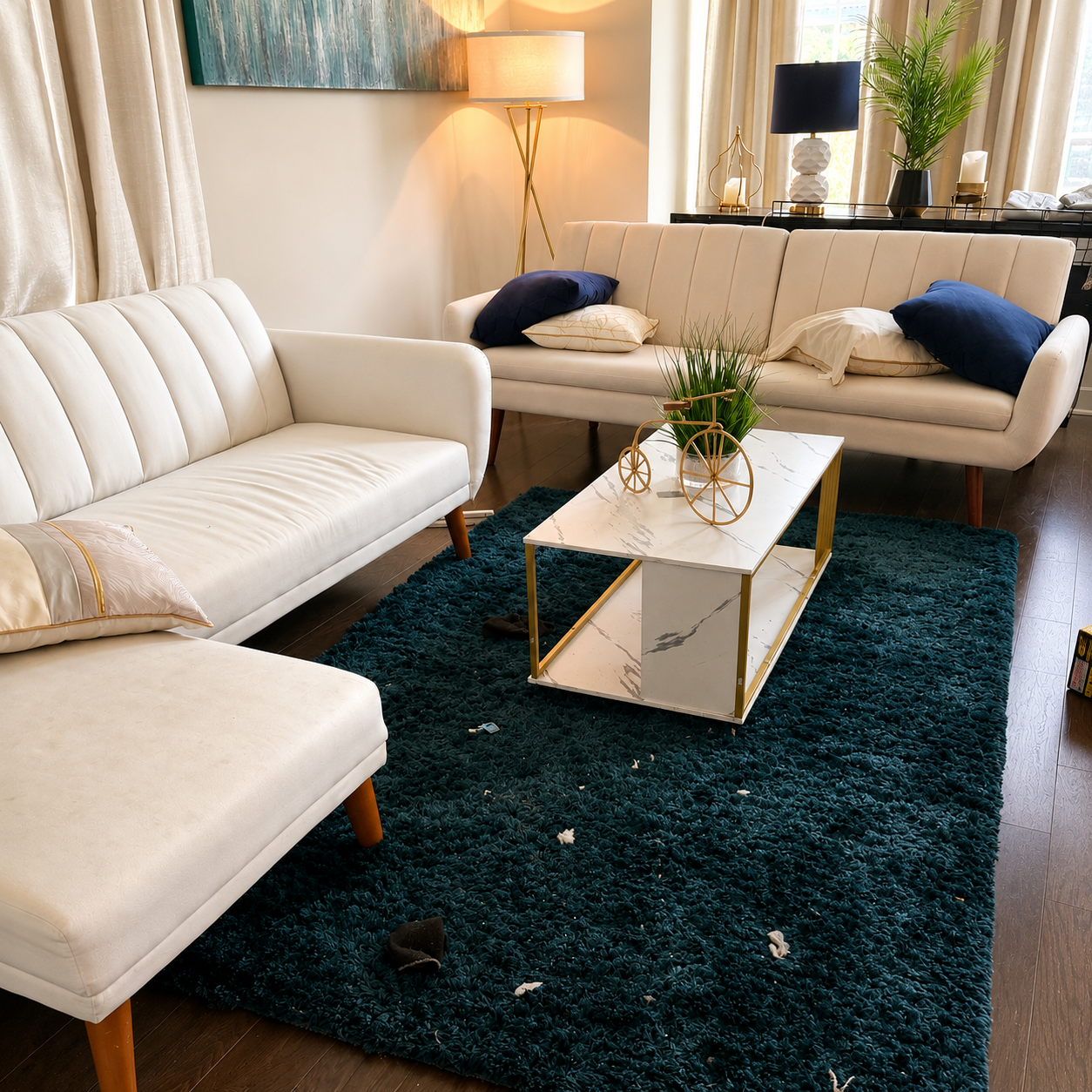 dirty living room cleaner