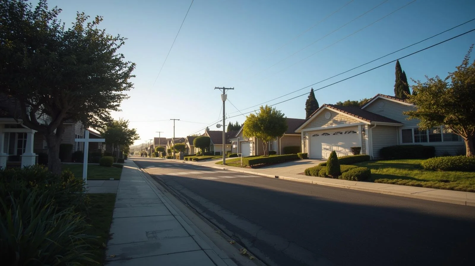 “East Bay residential street in Contra Costa County, CA.”