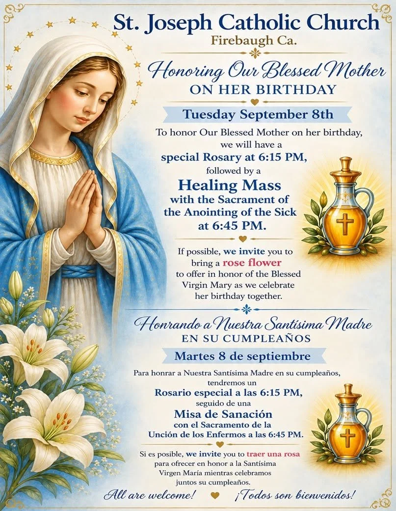 Honoring Our Blessed Mother ON HER BIRTHDAY