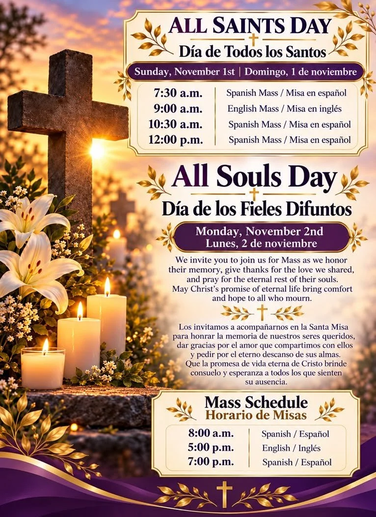 All Saints Day Mass Schedule