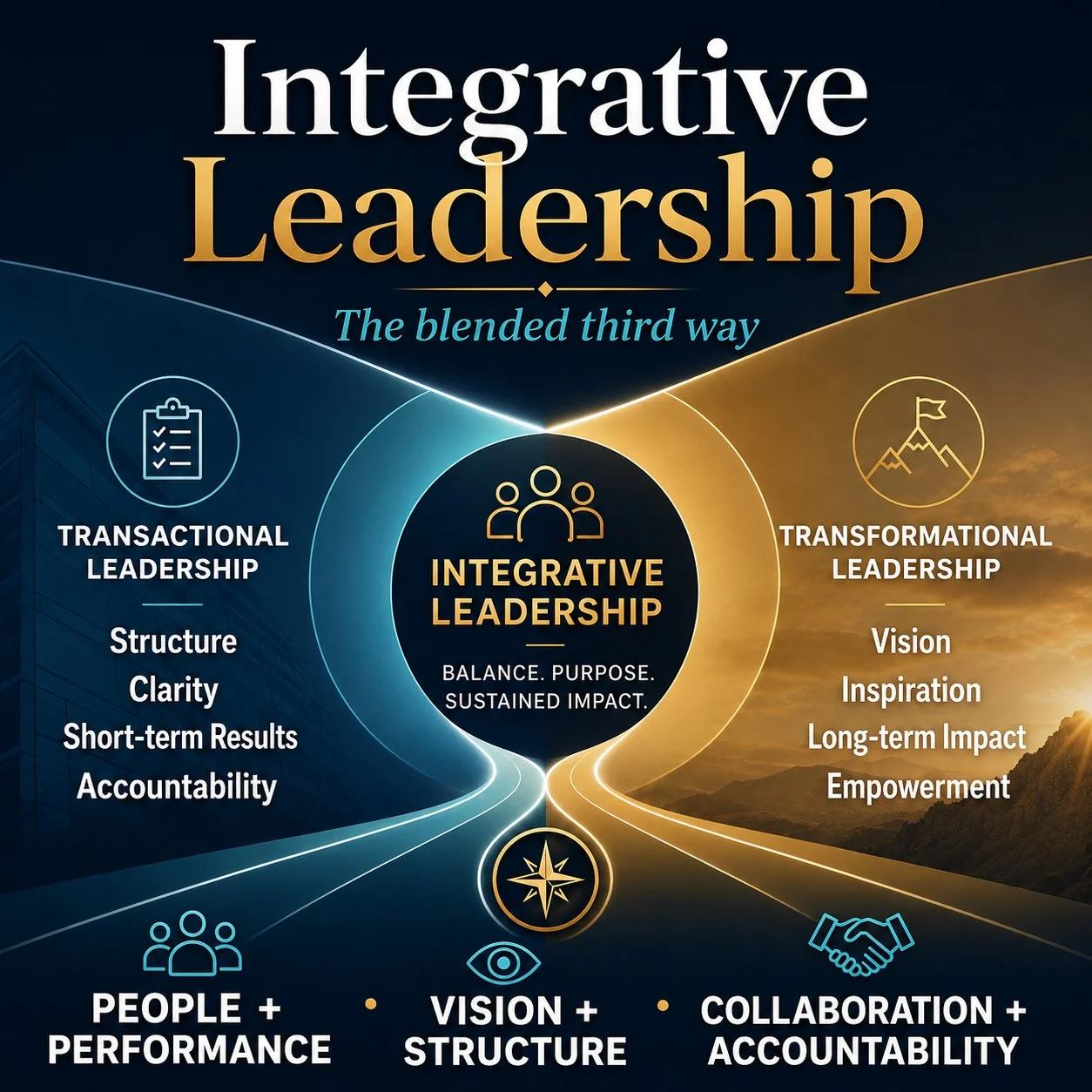 If these leadership styles—Transactional vs. Transformational— are independent, what would the blended “third way” be called?
