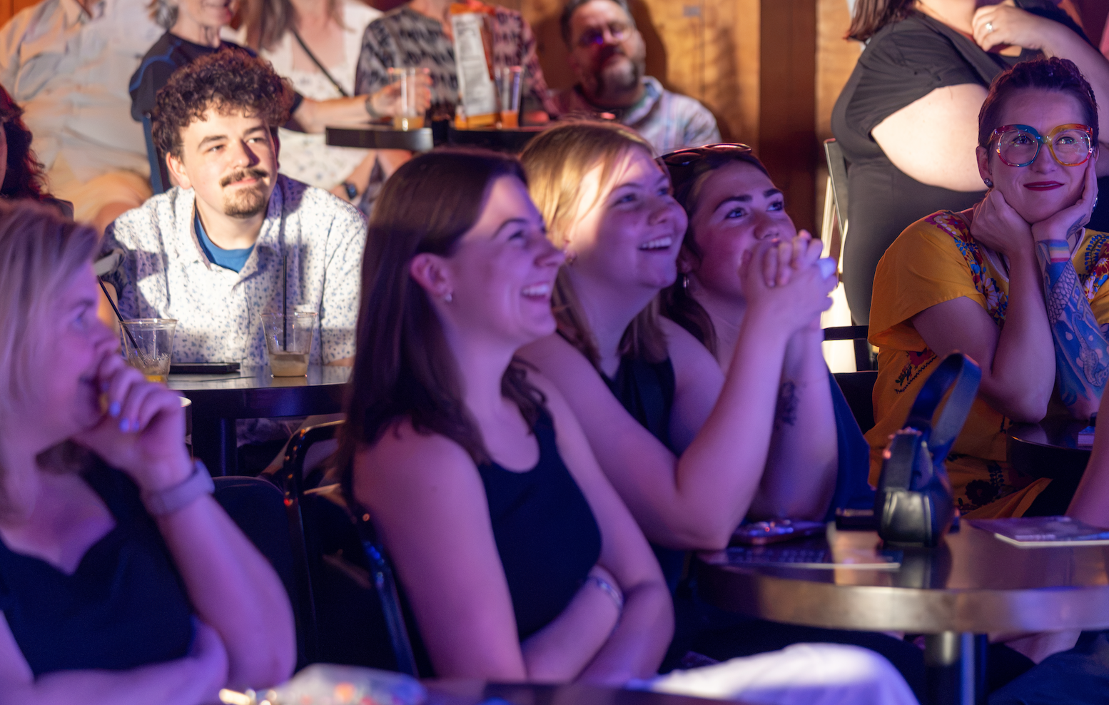 Smiling audience