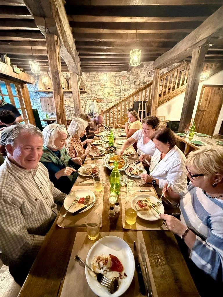 Typical Basque cider house dinner