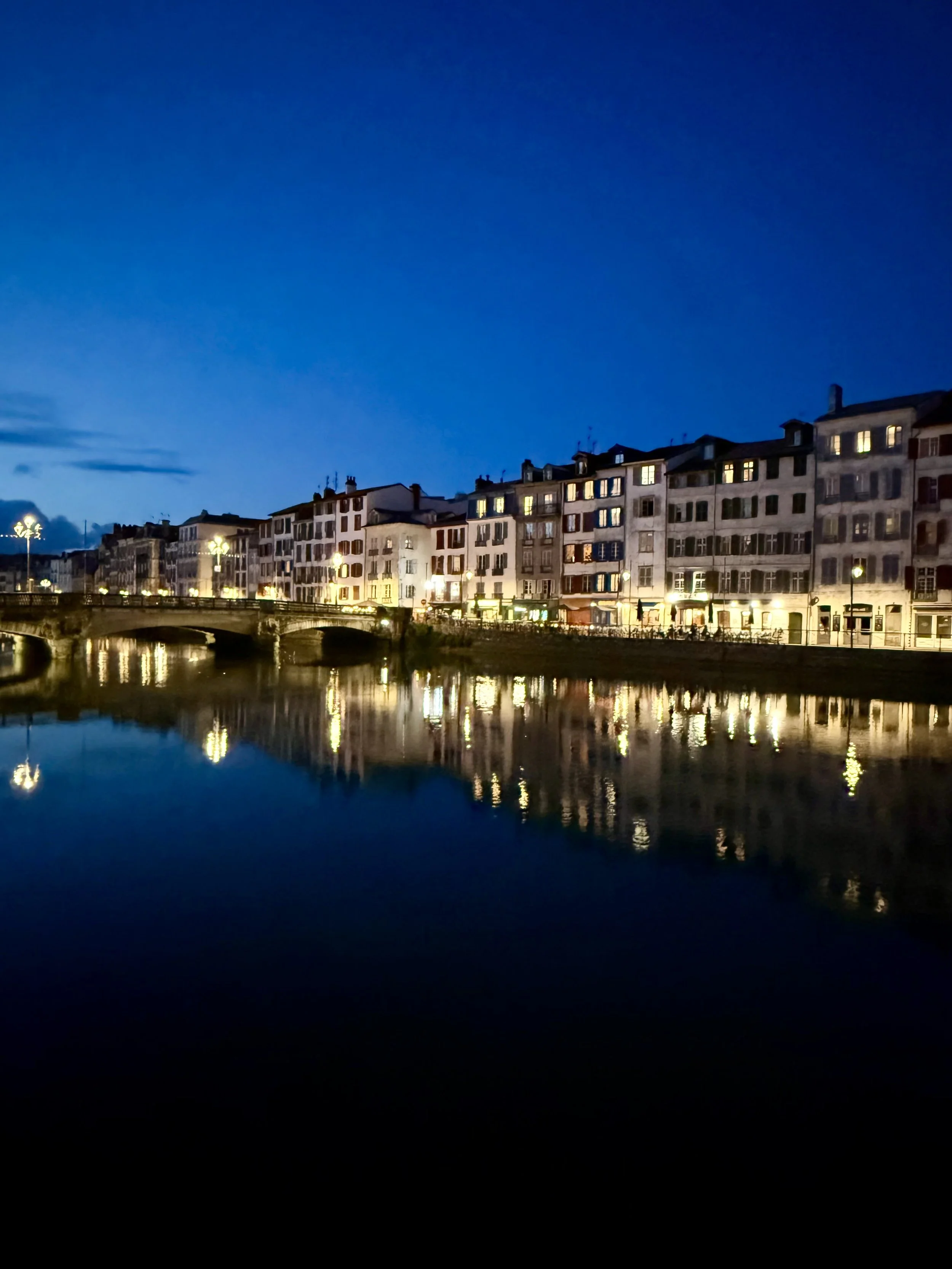Bayonne at night