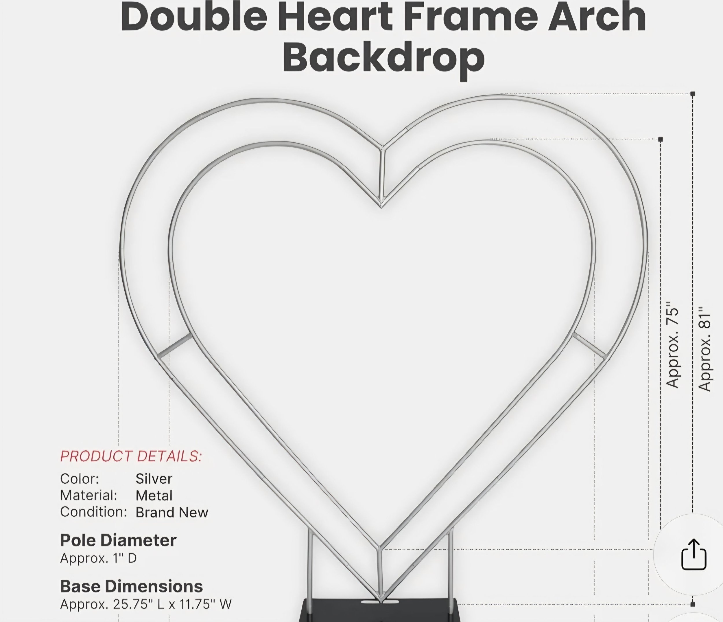 DOUBLE HEART FRAME ARCH