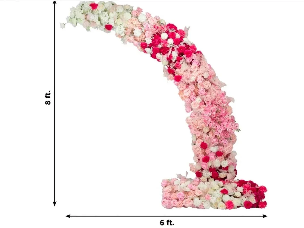 Half Cresent Silk Floral Backdrop