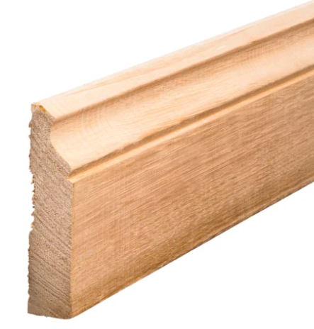 Detailed close-up of the smooth wood grain on a premium, hand-varnished Tasmanian Oak timber moulding