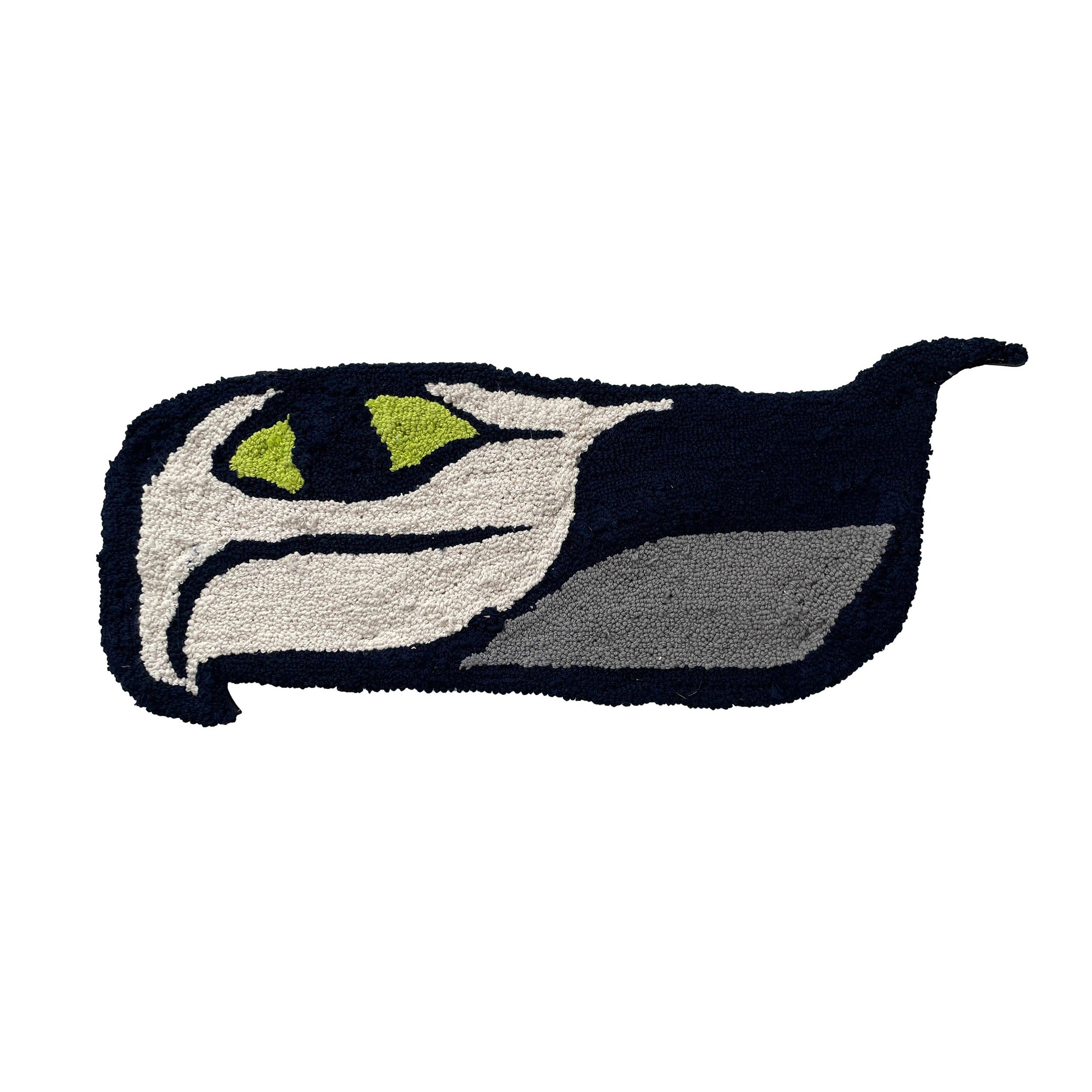 Seahawk  / cotton yarn mounted on plywood
22 x 10"