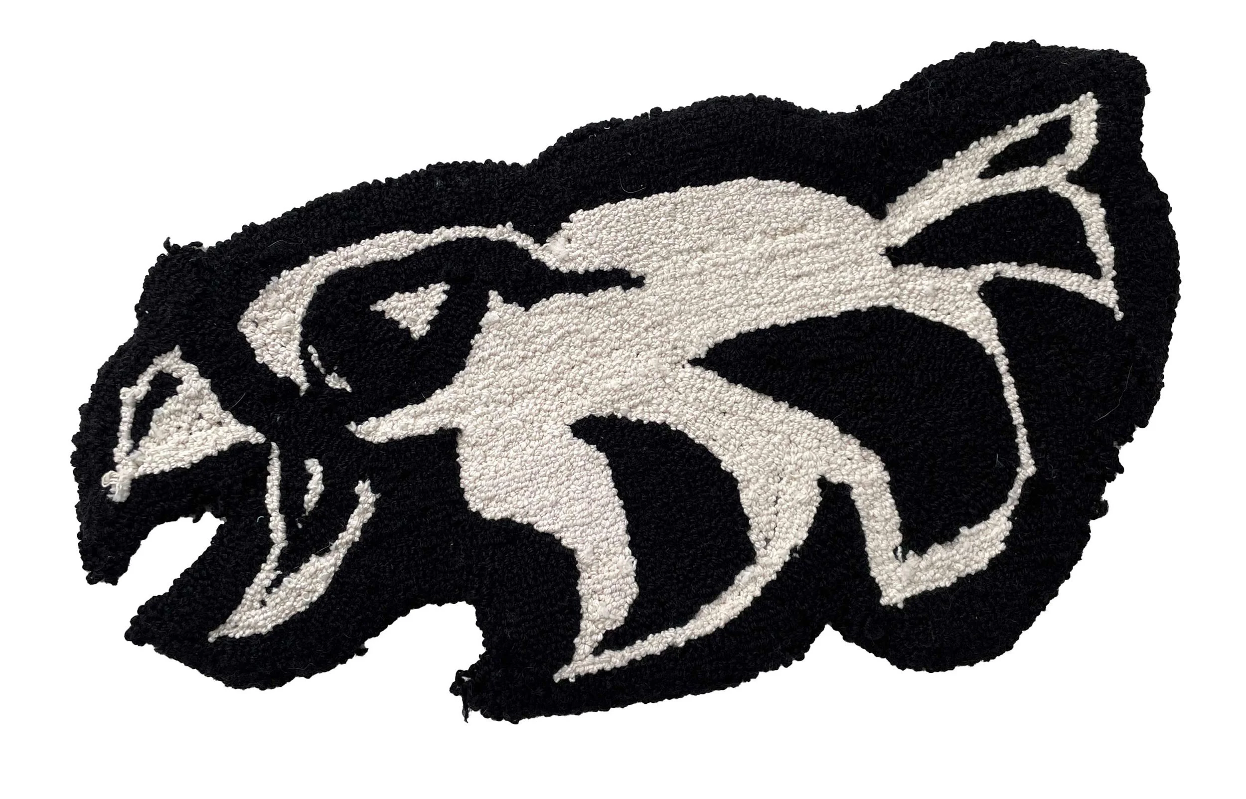 Eagle / cotton yarn mounted on plywood
19 x 10"