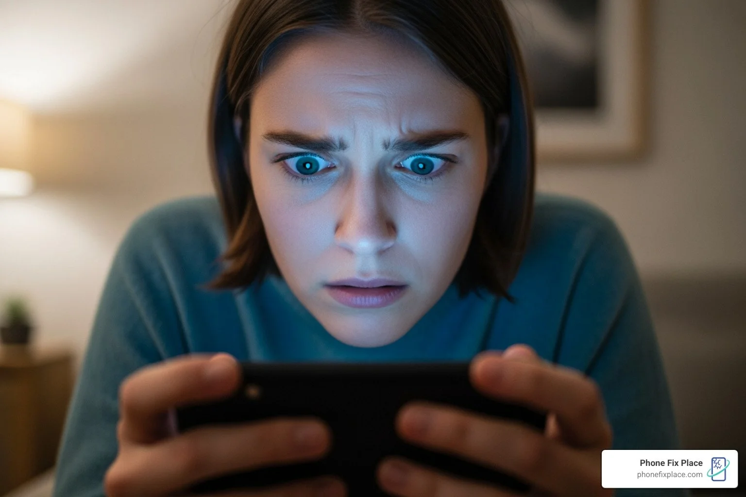 person looking worried at mobile phone - how to recover deleted files in mobile